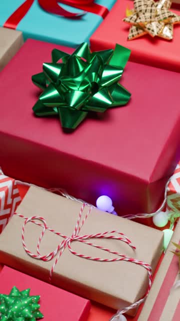 Festive Christmas Gifts with Twinkling Lights.