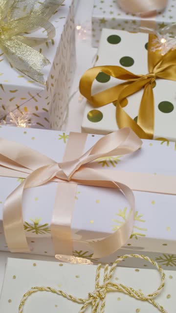 White & Gold Christmas Gifts.